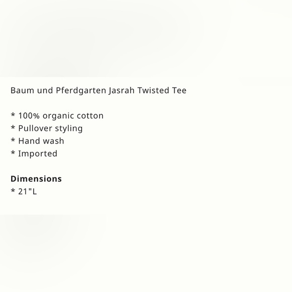 NWT Anthropologie Baum und Pferdgarten Jasrah Twisted Tee - Picture 5 of 6